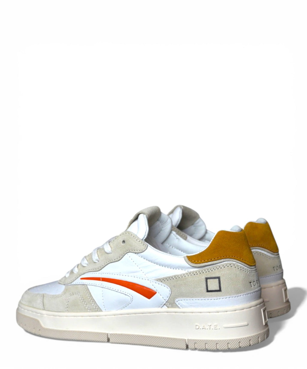 Sneakers D.A.T.E. Torneo Pure Calf Hvid Gul