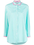 Camicia in cotone a righe con ricamo-Camicie-Mc2 Saint Barth-Vittorio Citro Boutique