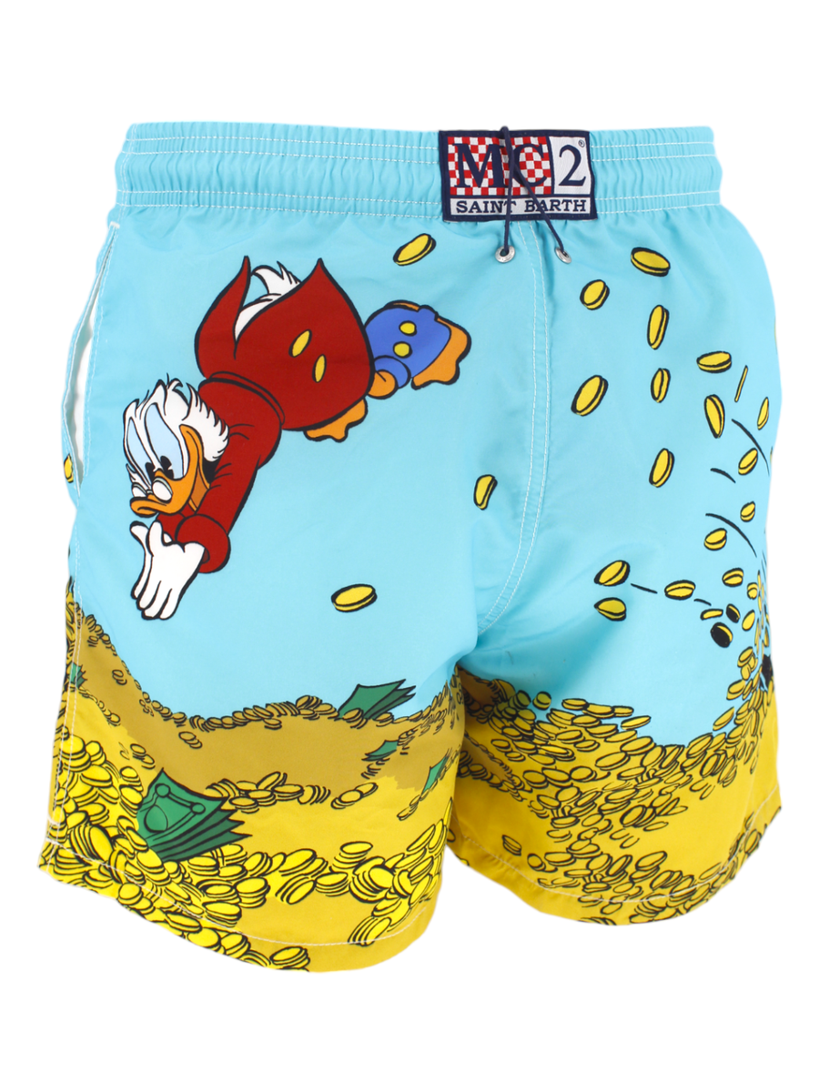 Costume da bagno con stampa Zio Paperone-Mc2 Saint Barth-Costumi da bagno-Vittorio Citro Boutique