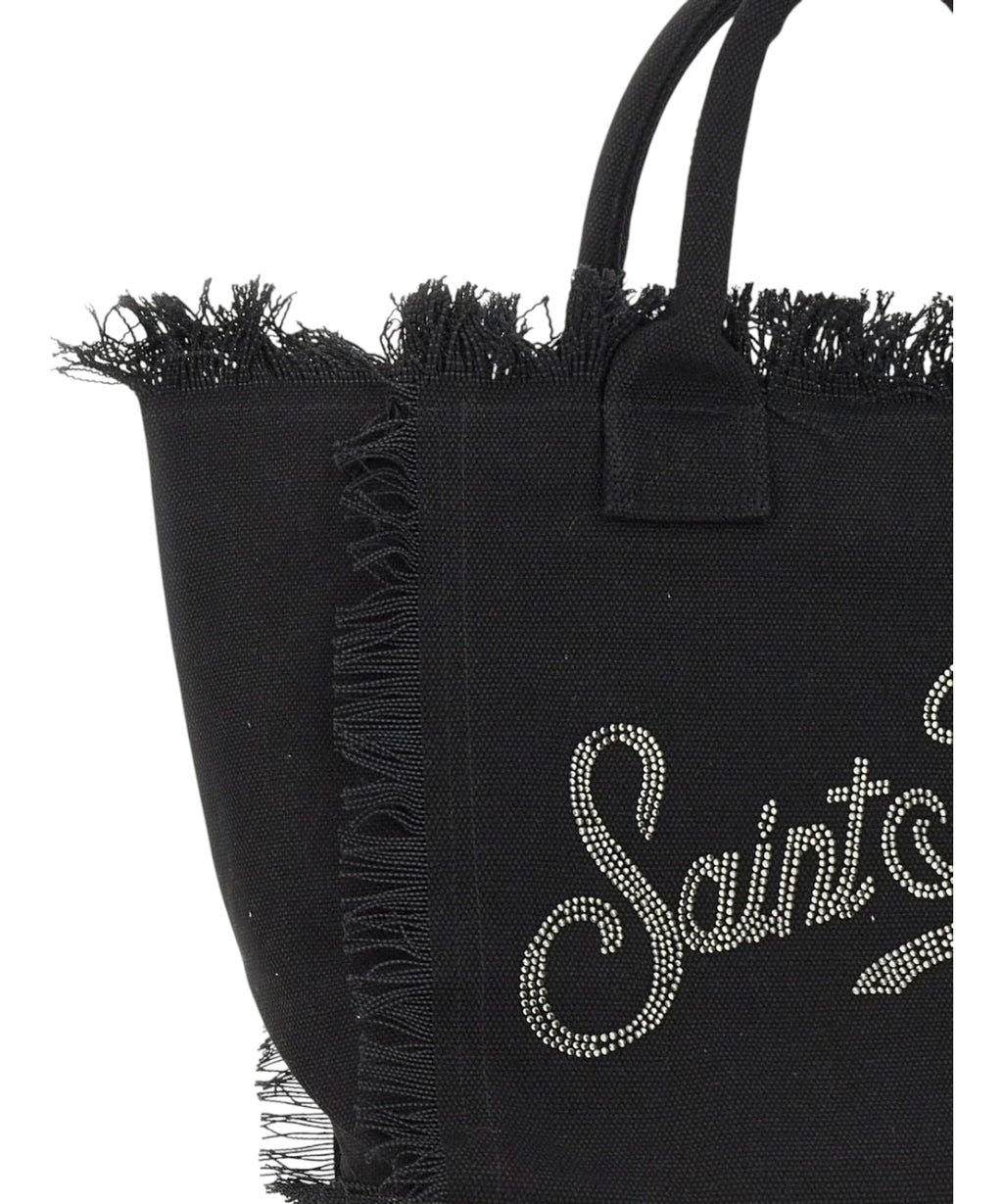 MC2 Saint Barth Borsa Vanity in canvas met logo en strass