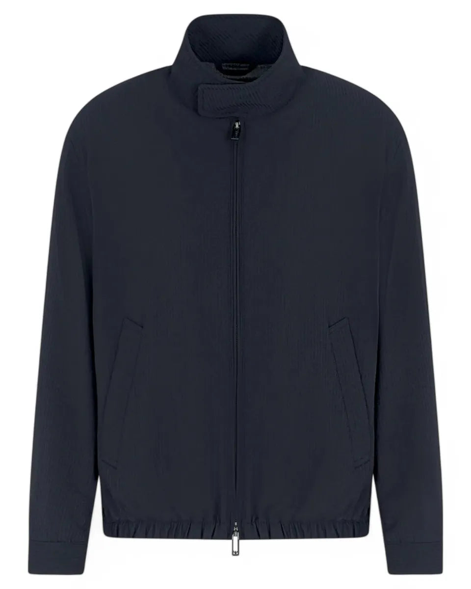 Blouson in Nylon Seersucker Leggero con Zip-Emporio Armani-Giacche-Vittorio Citro Boutique