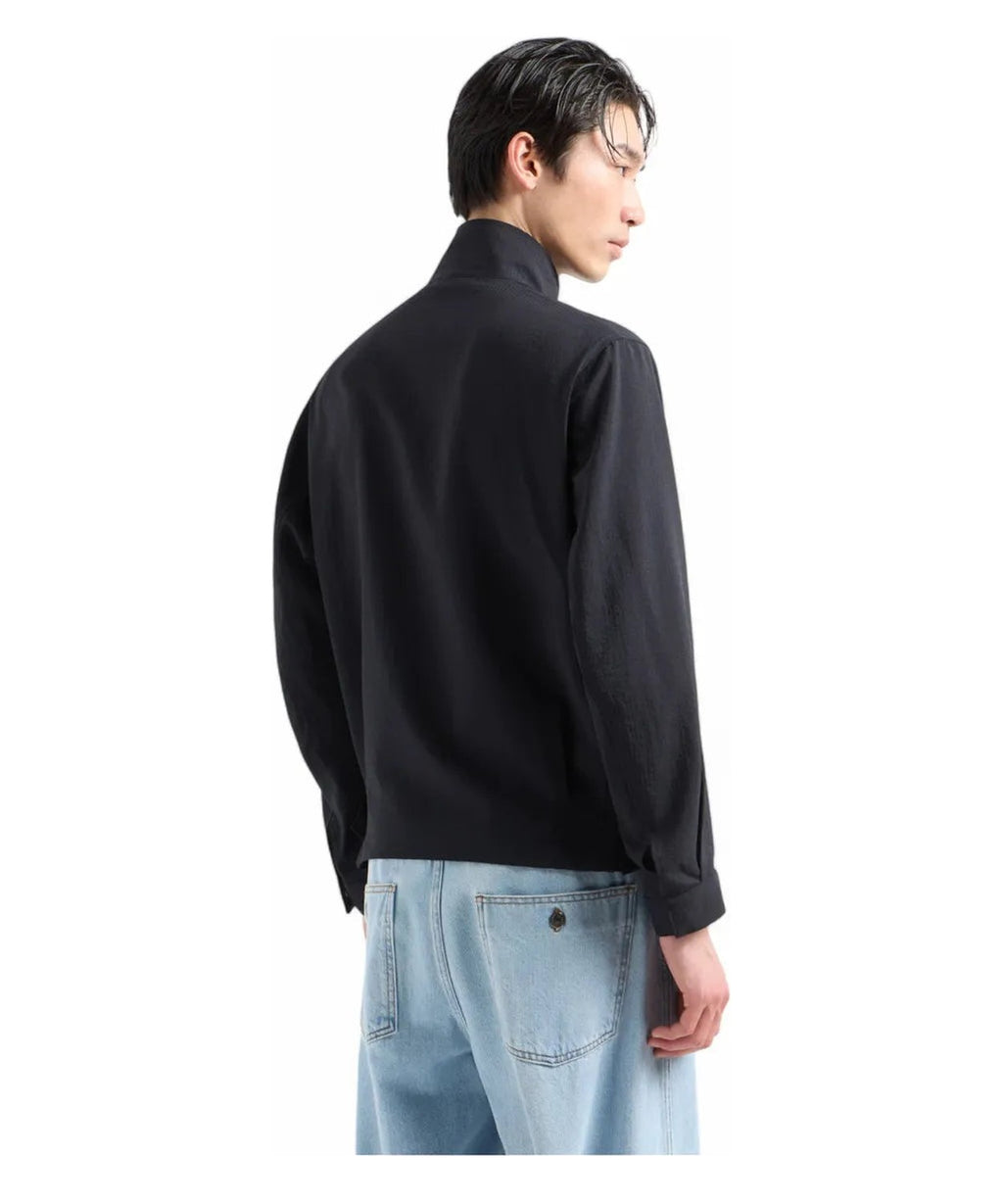 Blouson in Nylon Seersucker Leggero con Zip-Emporio Armani-Giacche-Vittorio Citro Boutique