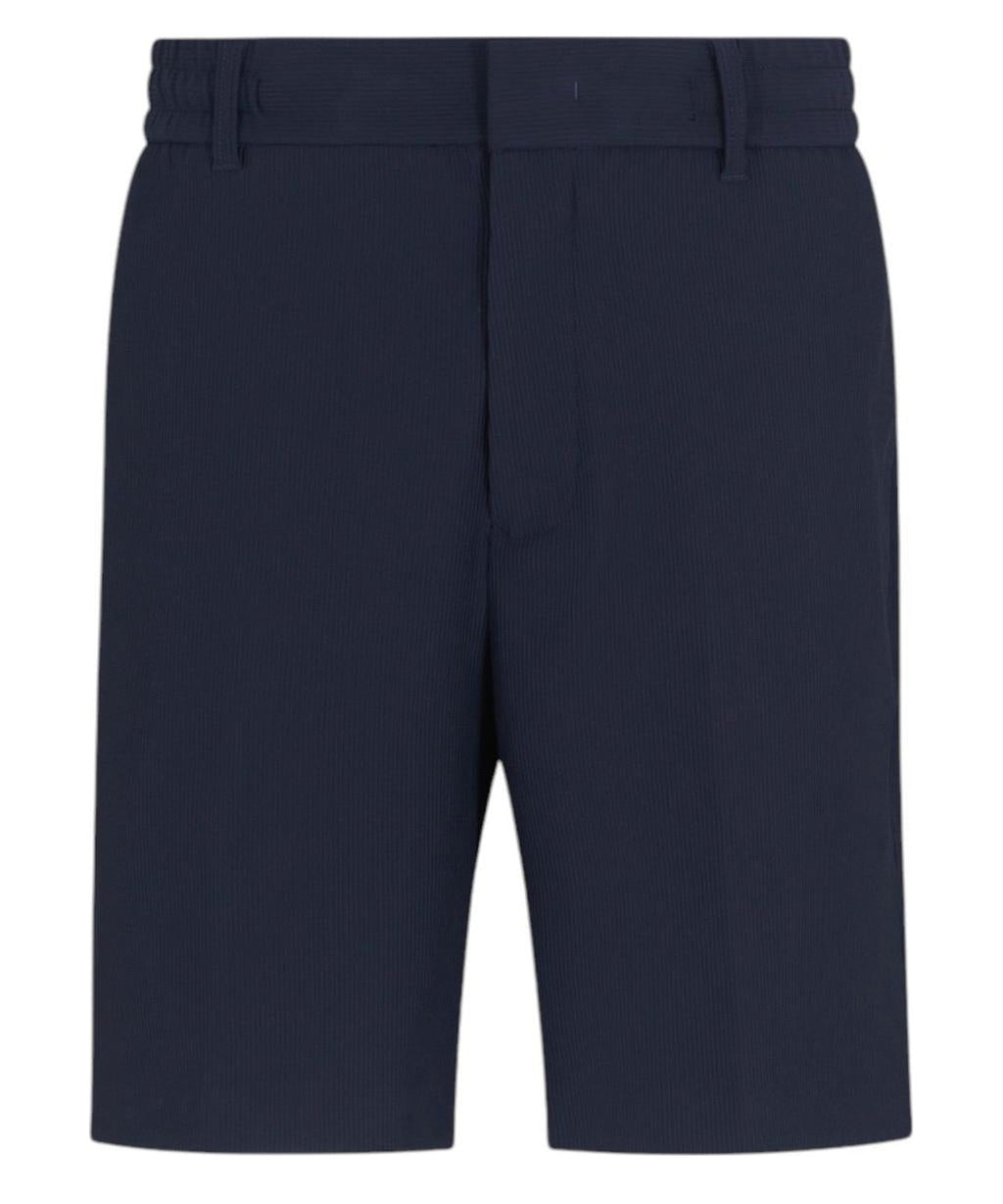 Bermuda in Nylon Stretch Effetto Canneté-Emporio Armani-Pantaloni-Vittorio Citro Boutique