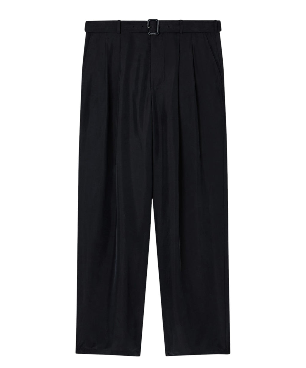 Pantaloni Uomo in Seta Habutai con Pince