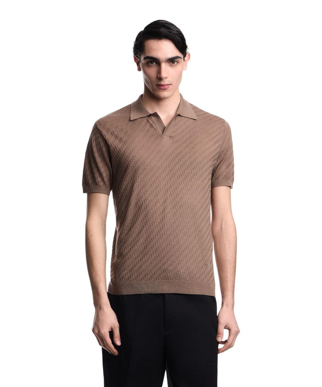 Emporio Armani Polo Uomo in Misto Lyocell