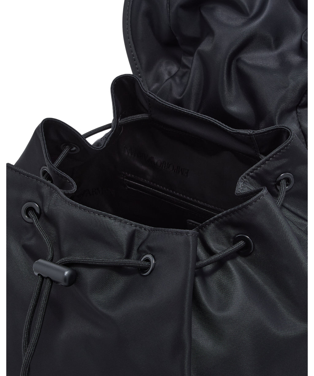 Emporio Armani Nylon and Regenerated Leather Backpack