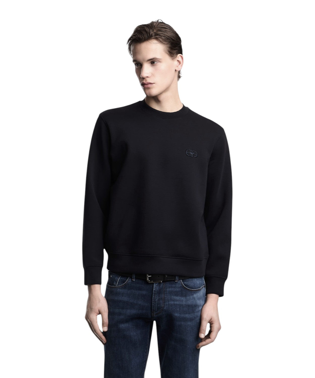 Felpa Emporio Armani Uomo Essentials in Jersey Stretch