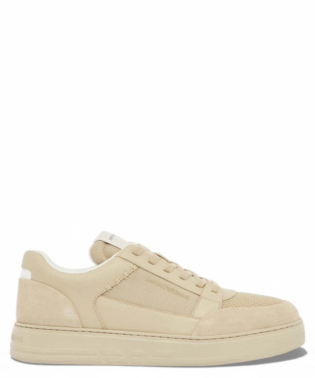 Emporio Armani Cordura® Suede Mesh Sneakers with Comfort
