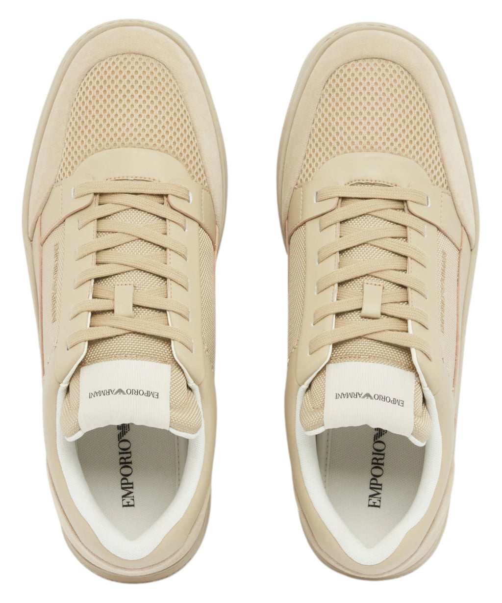 Emporio Armani Cordura® Suede Mesh Sneakers with Comfort