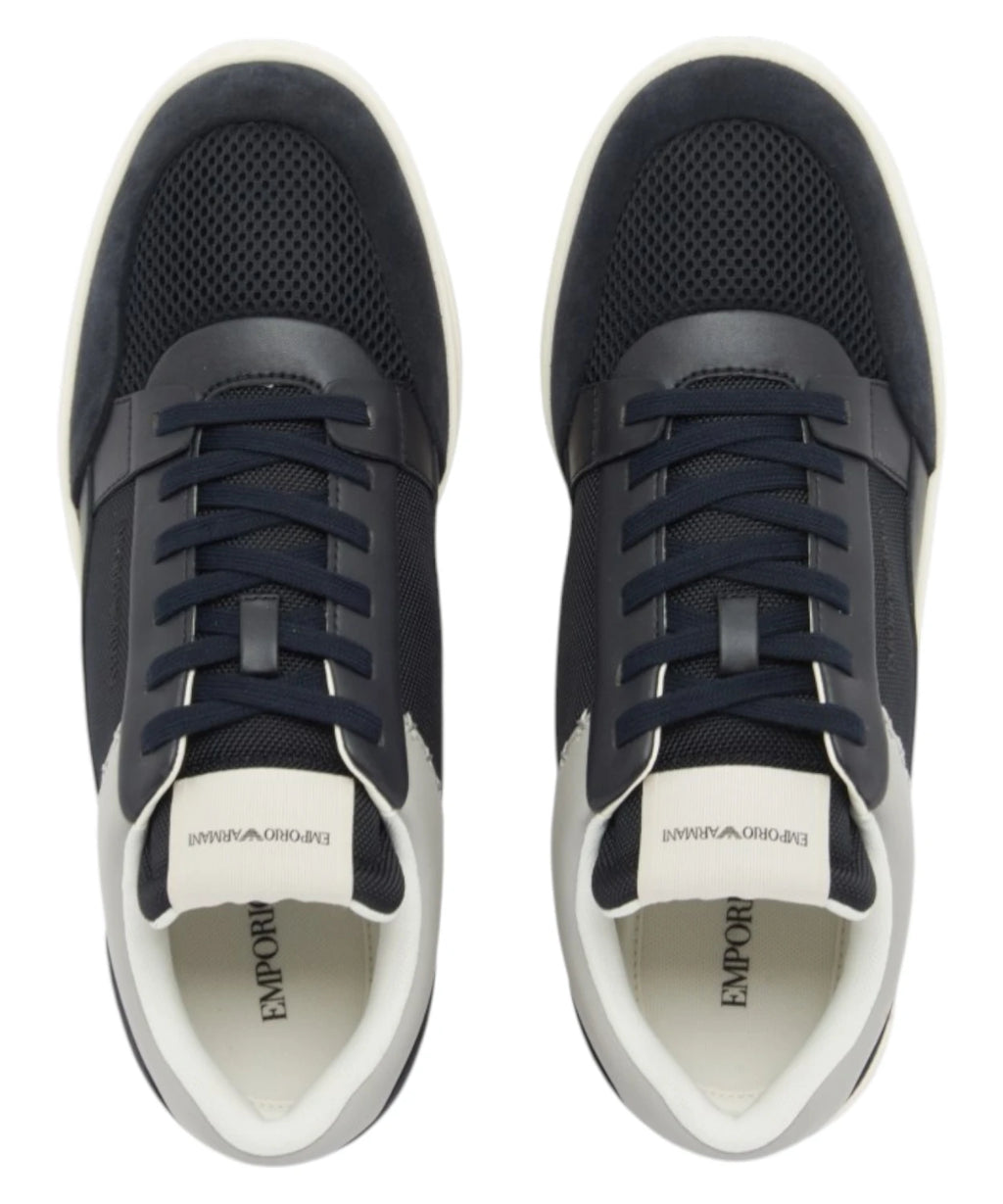 Emporio Armani Cordura® Sneakers in Suede and Mesh