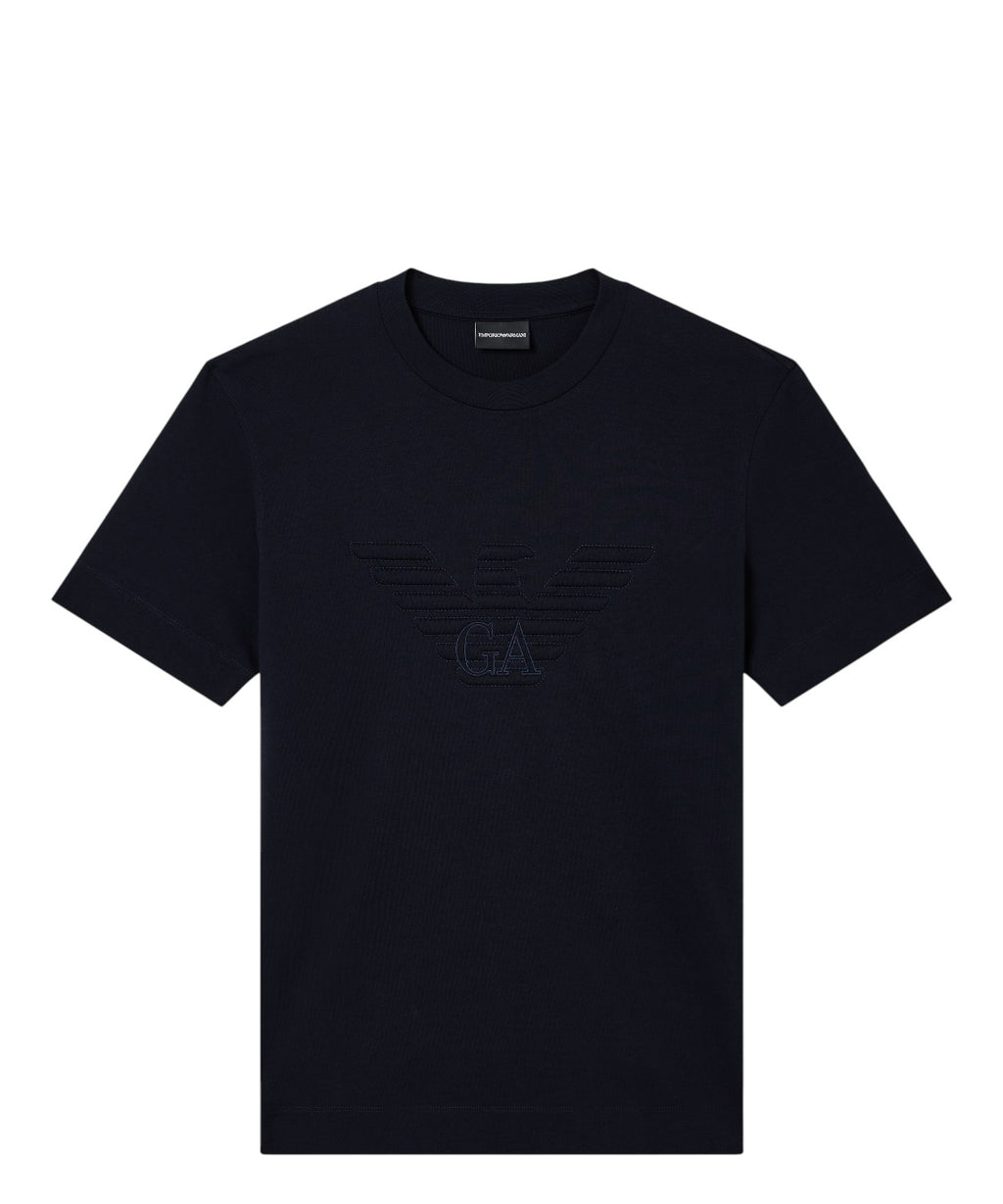 Emporio Armani vyriški marškinėliai Slim Fit iš sunkaus džersio