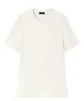 Short-sleeve embossed stretch jersey T-shirt