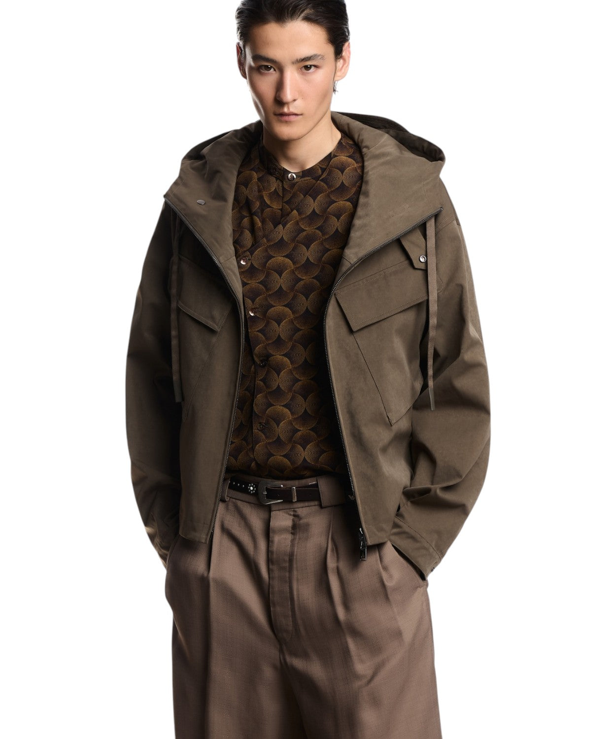 Camicia viscosa con collo guru - Eleganza e stile