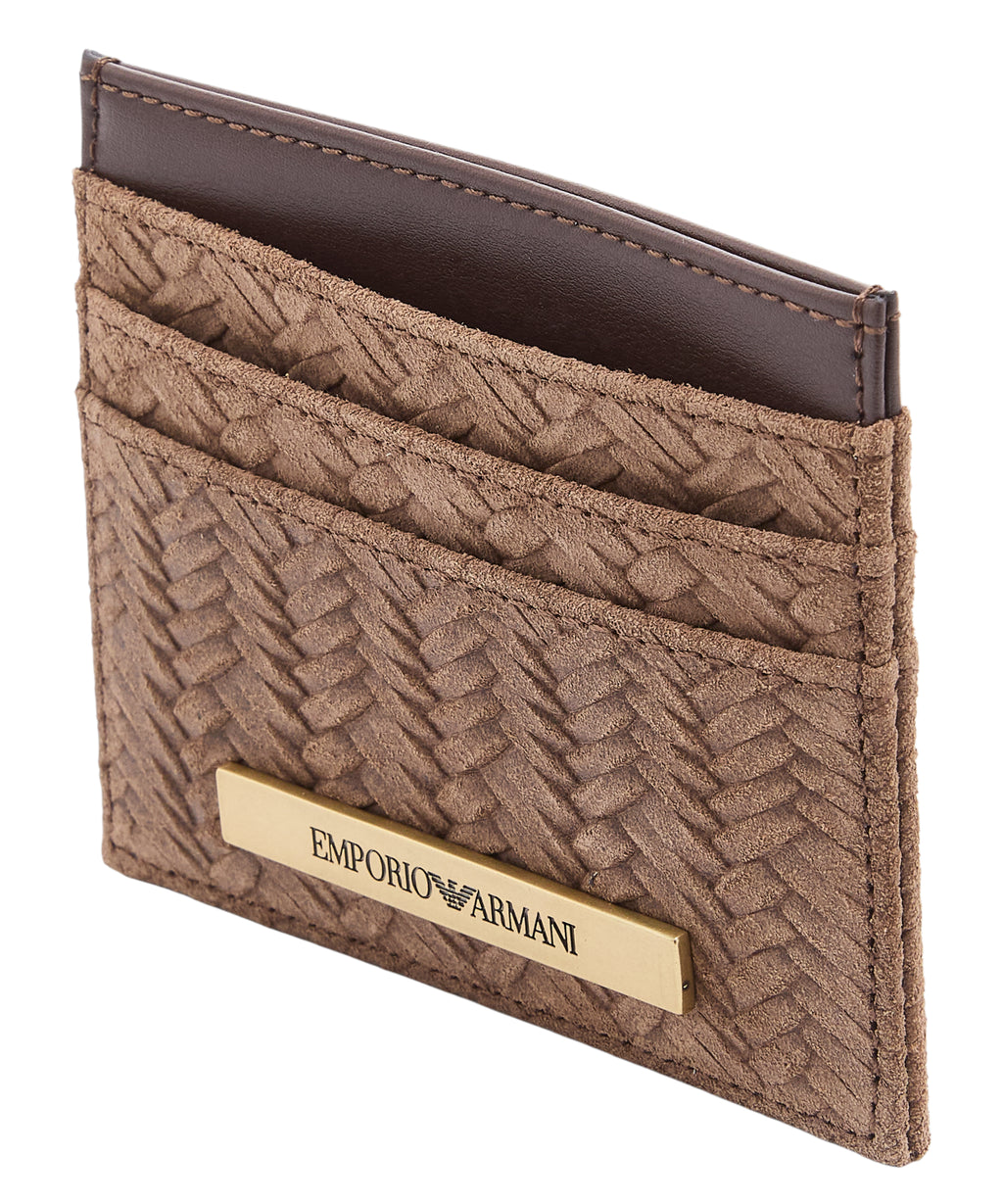 Portacarte in suede embossed ASV Emporio Armani