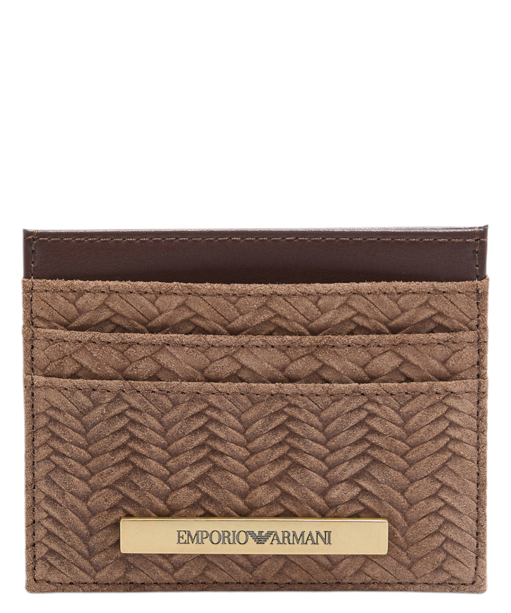 Portacarte in suede embossed ASV Emporio Armani