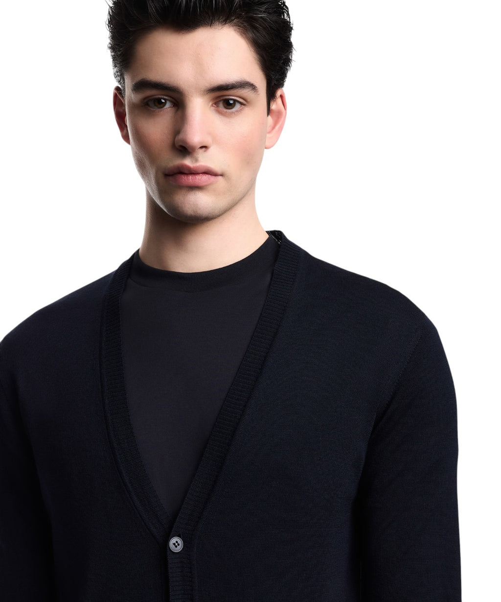 Cardigan Emporio Armani Uomo in Pura Lana Vergine