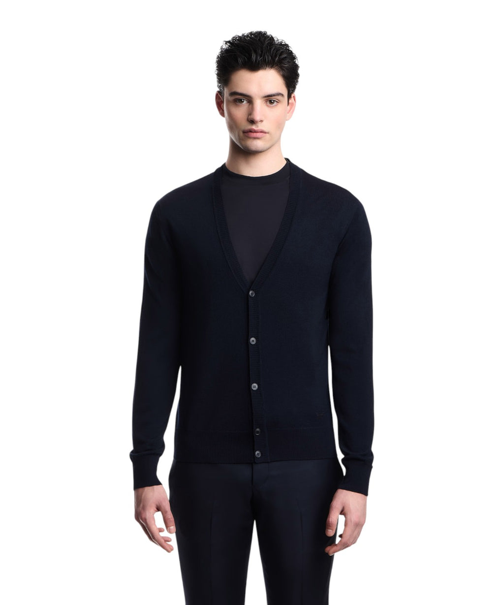 Cardigan Emporio Armani Uomo in Pura Lana Vergine