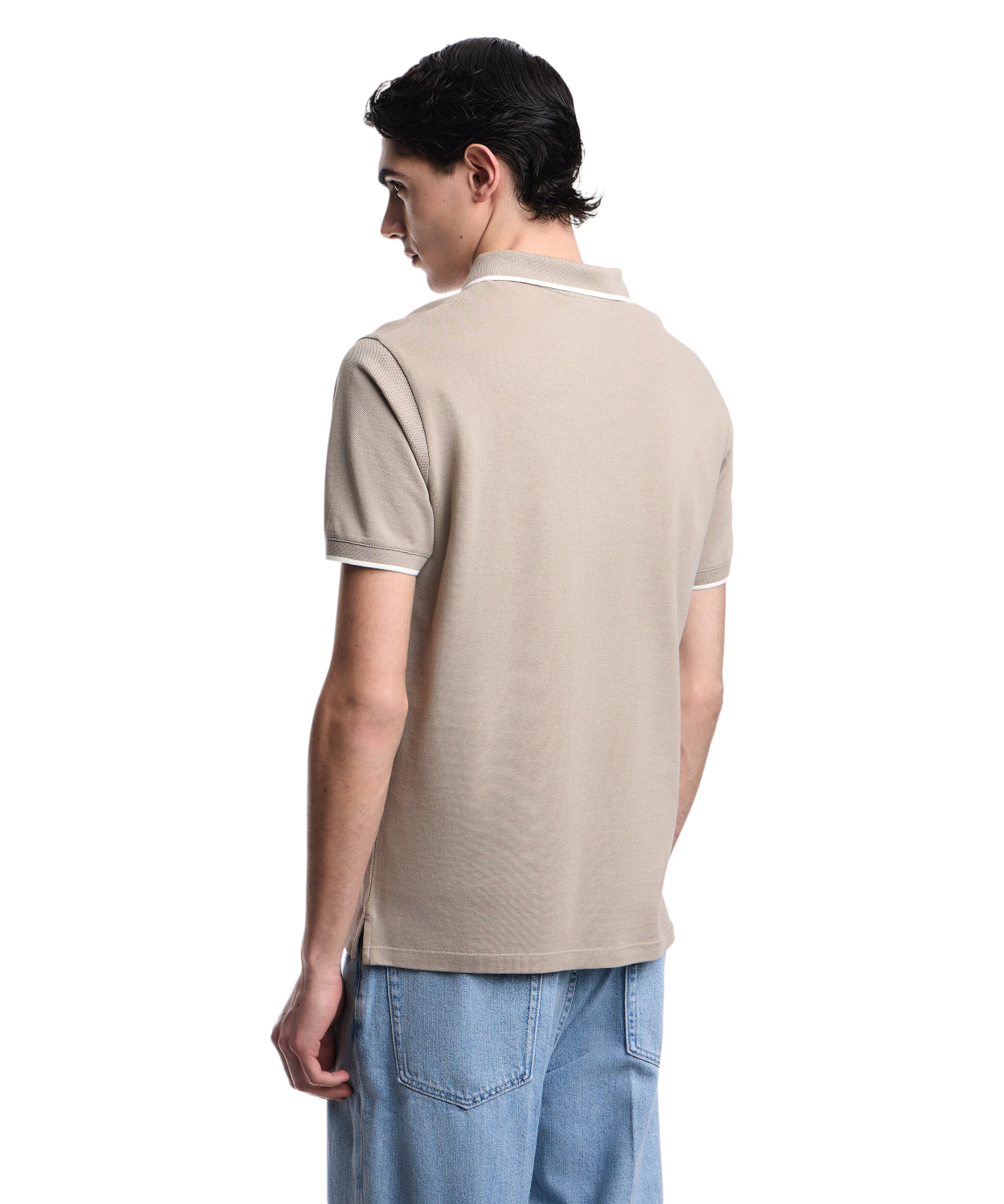 Polo Uomo Piquet Cotone con Scollo a V