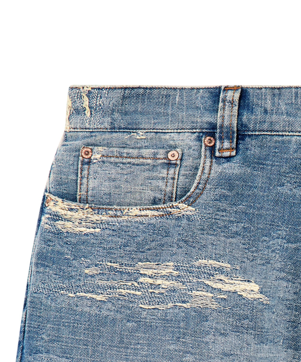 Jeans Uomo Stone Washed a Gamba Dritta Over Fit
