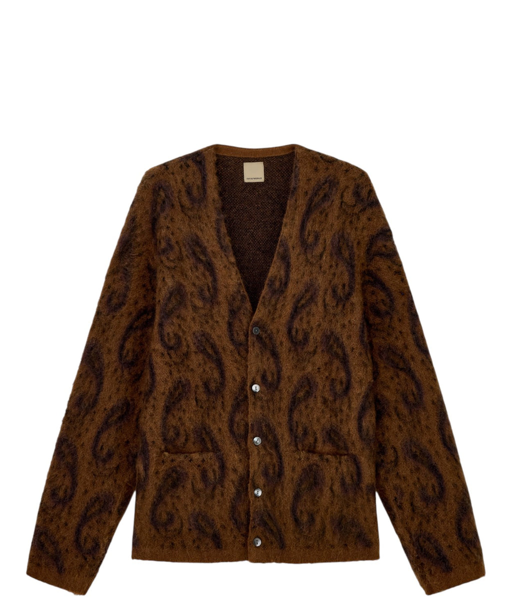 Cardigan Paisley Uomo in Lana Mohair Emporio Armani