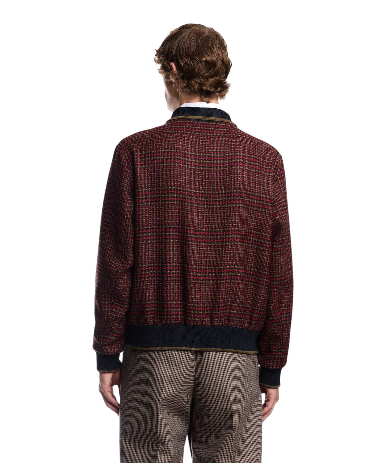 Bomber Uomo Over in Tweed di Lana Vergine