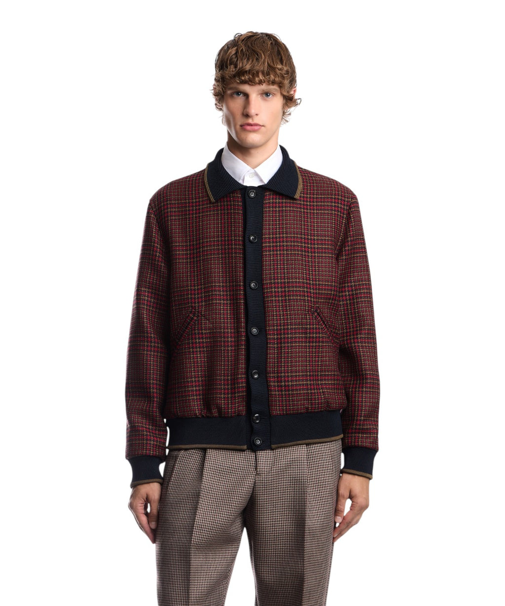 Bomber Uomo Over in Tweed di Lana Vergine