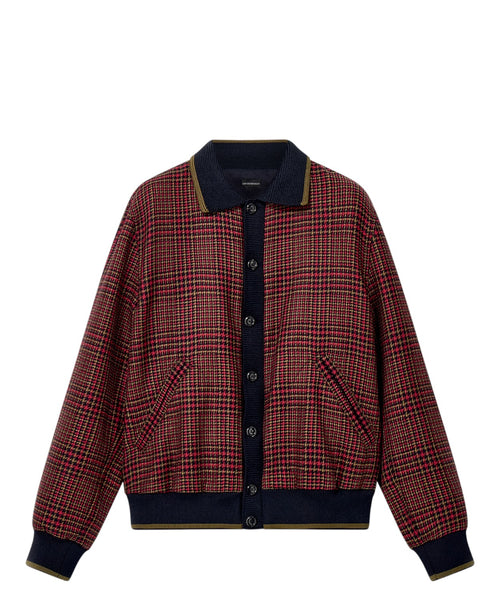Bomber Uomo Over in Tweed di Lana Vergine