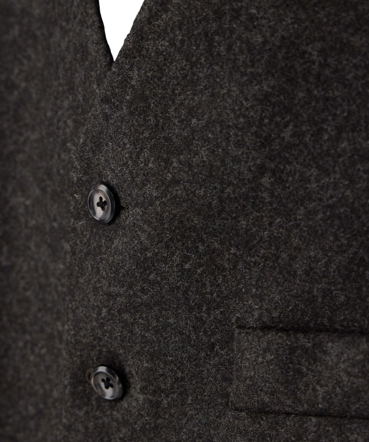 Gilet Uomo in Flanella Compatta di Lana Elegante