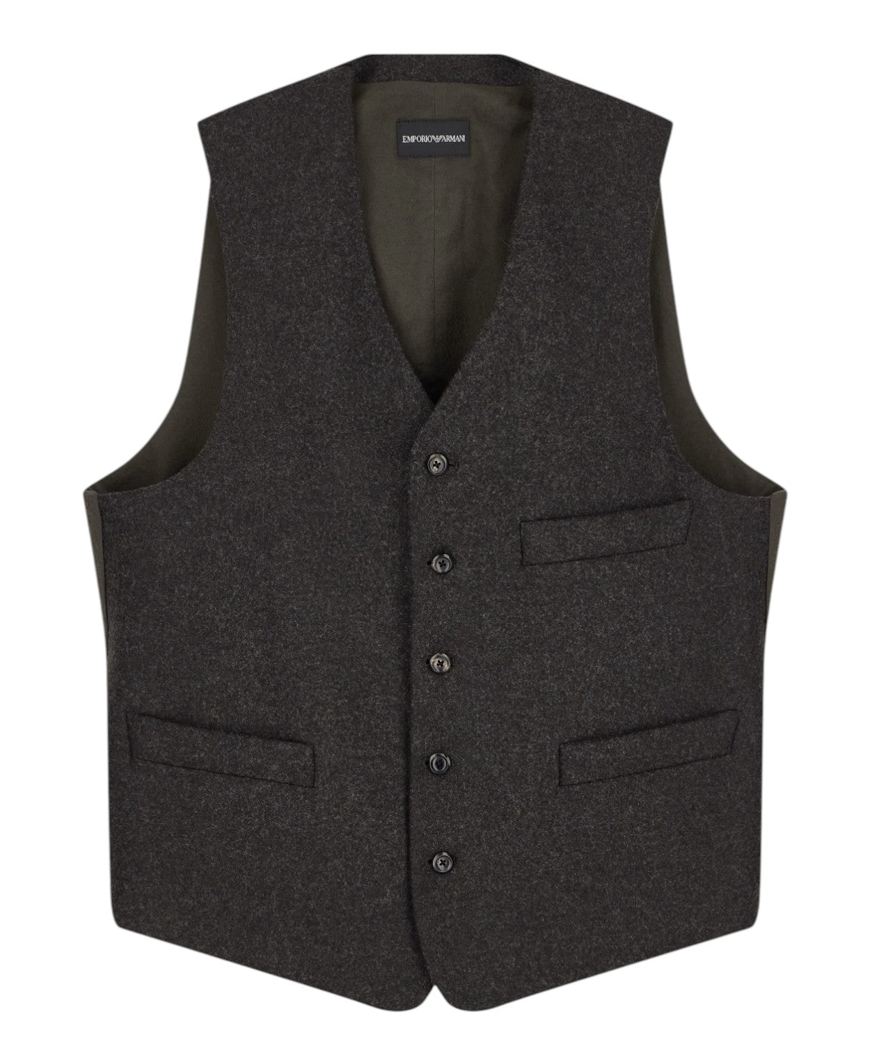 Gilet Uomo in Flanella Compatta di Lana Elegante
