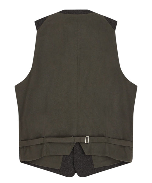 Gilet Uomo in Flanella Compatta di Lana Elegante