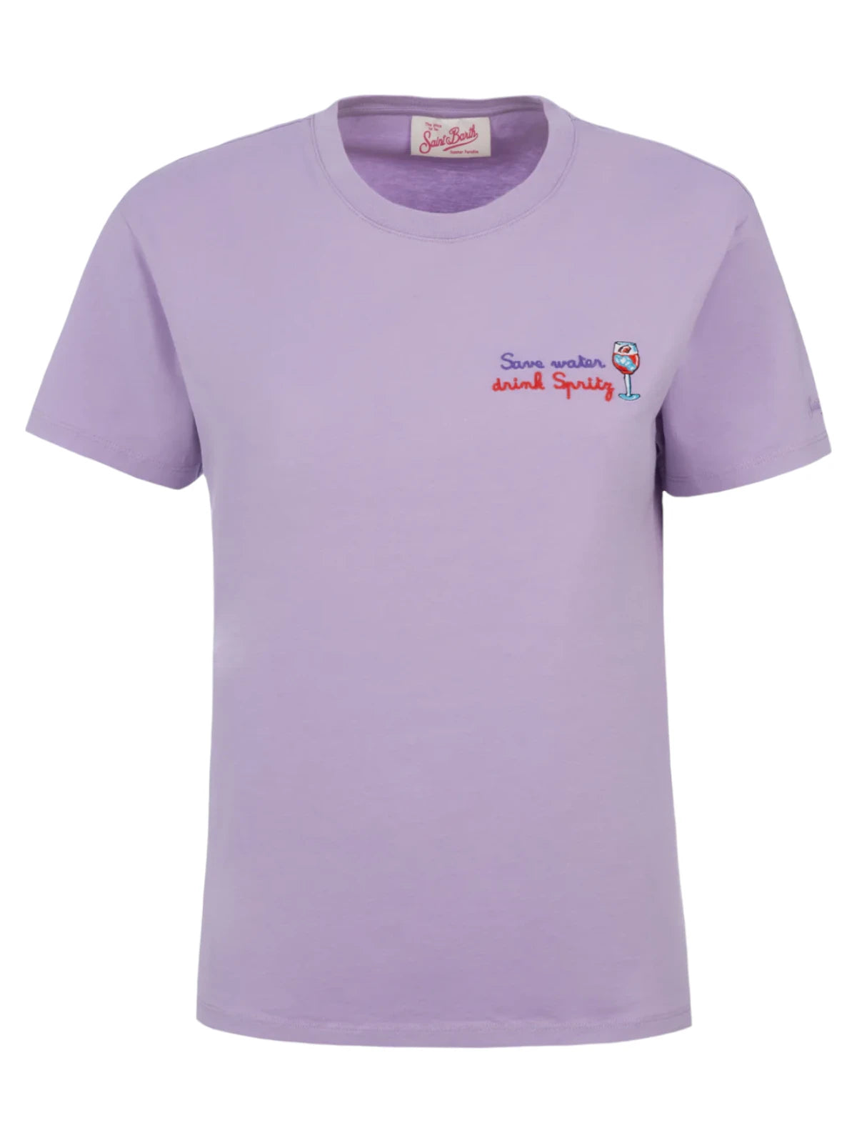 T-Shirt Emilie in Cotone con Ricamo "Spritz di Gioia"-Mc2 Saint Barth-T-shirt-Vittorio Citro Boutique
