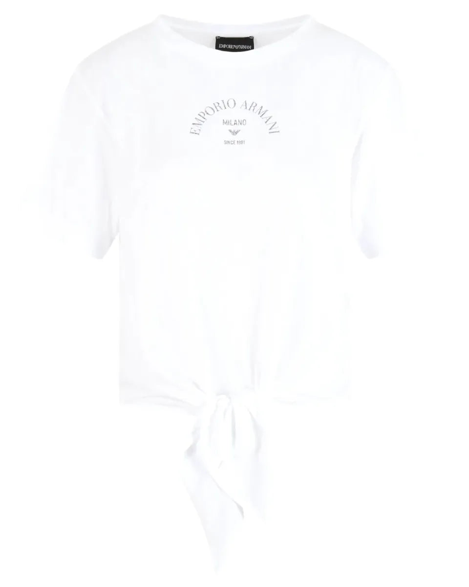 T-shirt in Light Jersey con Nodo-Emporio Armani-T-shirt-Vittorio Citro Boutique