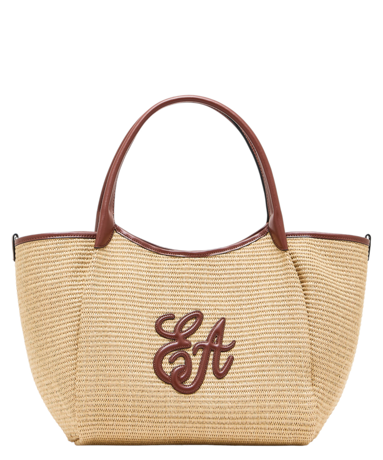 Borse a mano Emporio Armani Shopper Media in Paglia