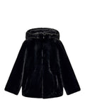 Cappotto Caban Donna in Eco Pelliccia con Cappuccio