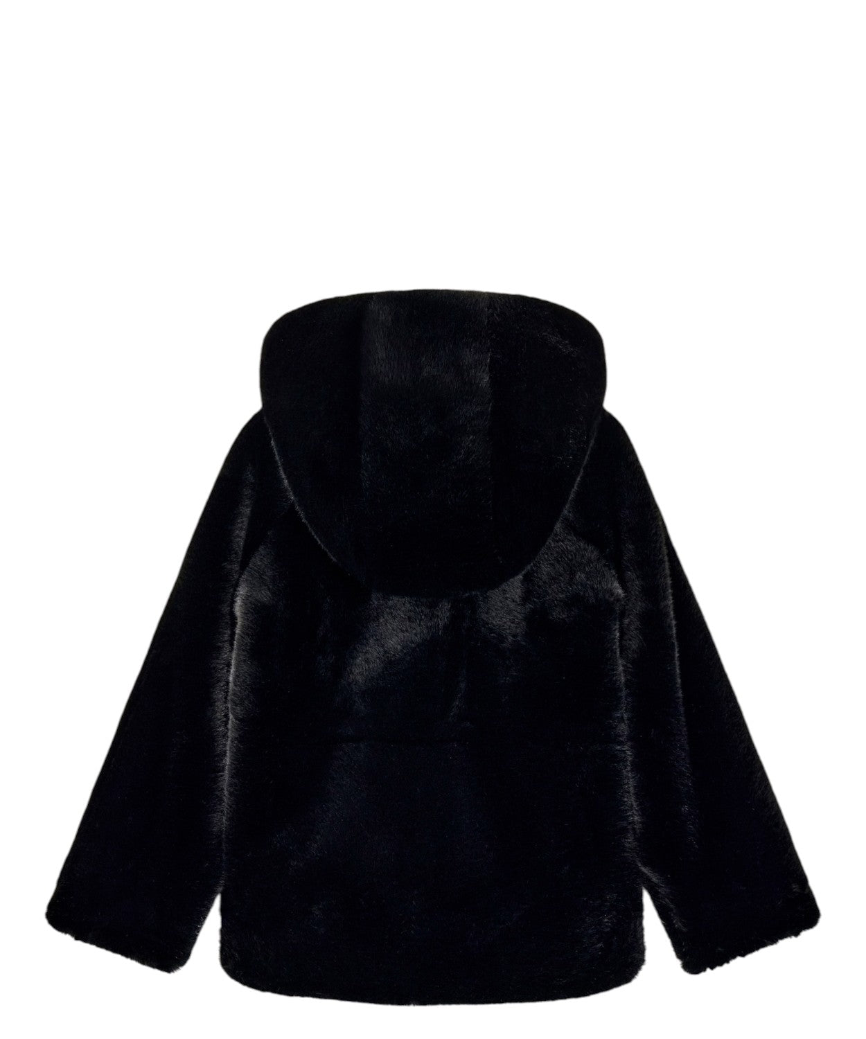 Cappotto Caban Donna in Eco Pelliccia con Cappuccio