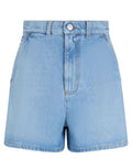Shorts Vita Alta in Denim Effetto Used – Modello J77 Regular Fit-Emporio Armani-Shorts-Vittorio Citro Boutique