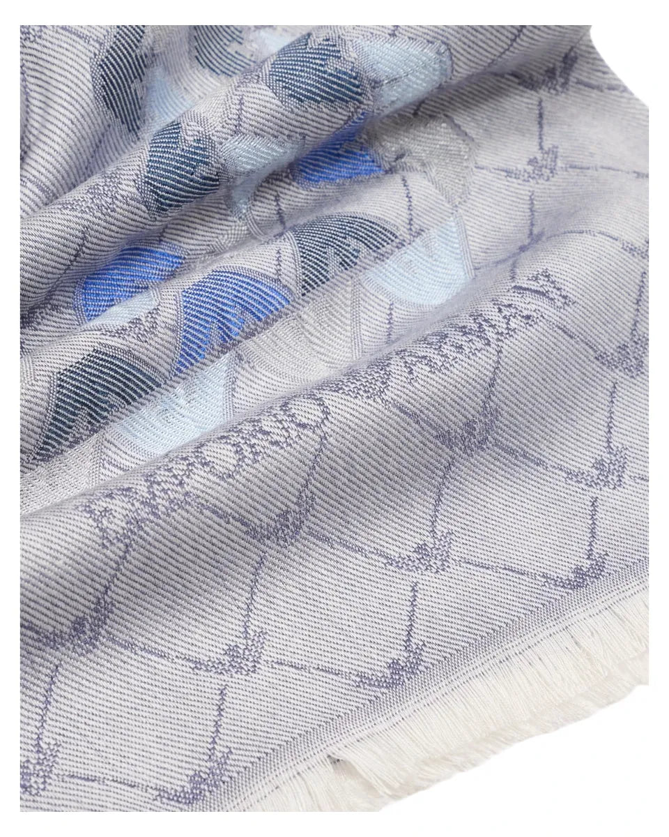 Stola in Misto Viscosa con Logo Eagle Jacquard-Emporio Armani-Sciarpe & stole-Vittorio Citro Boutique