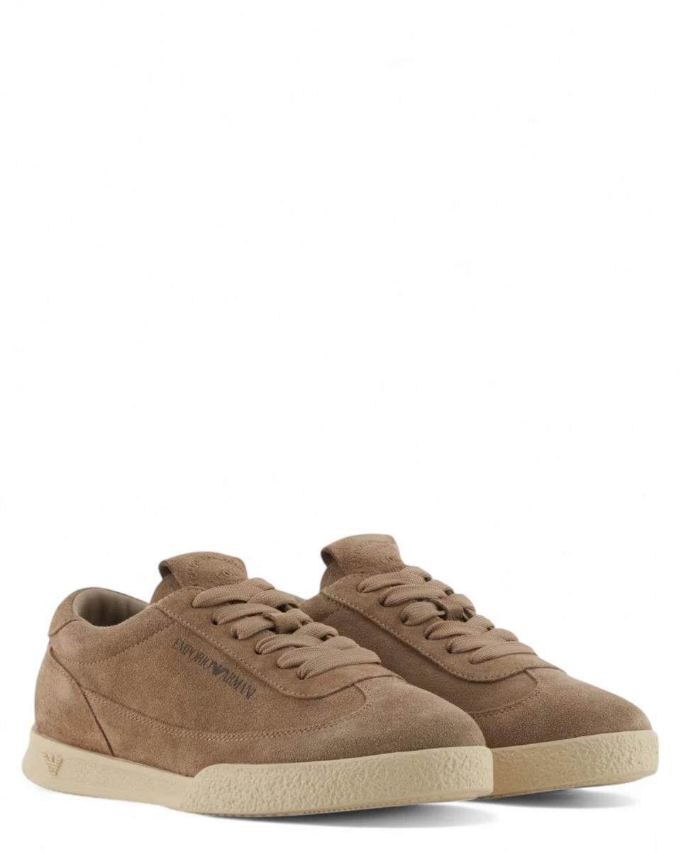 Sneakers in Pelle e Suede con Logo-Emporio Armani-Sneakers-Vittorio Citro Boutique