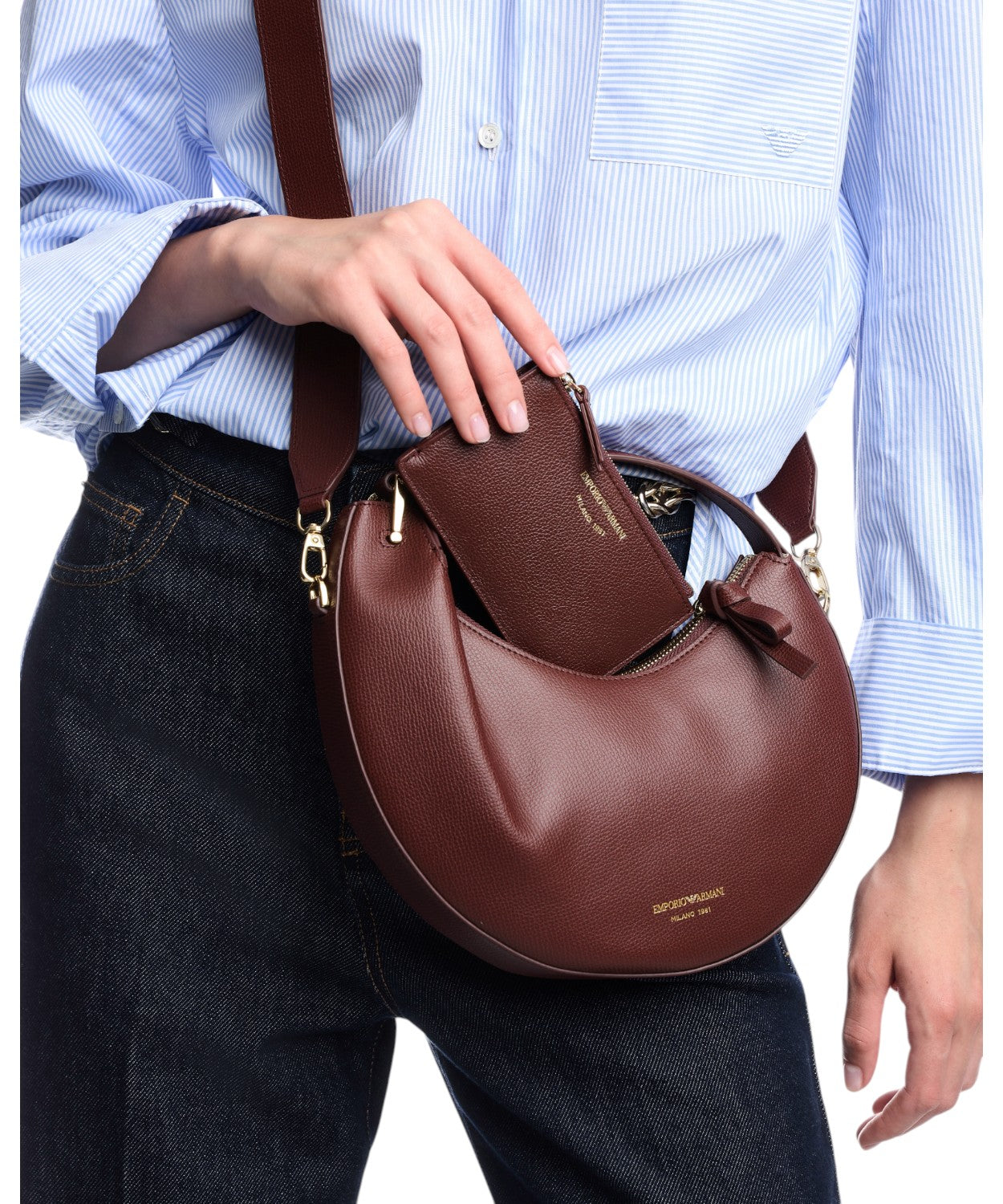 Portacarte Emporio Armani in Pelle Bottalata con Zip