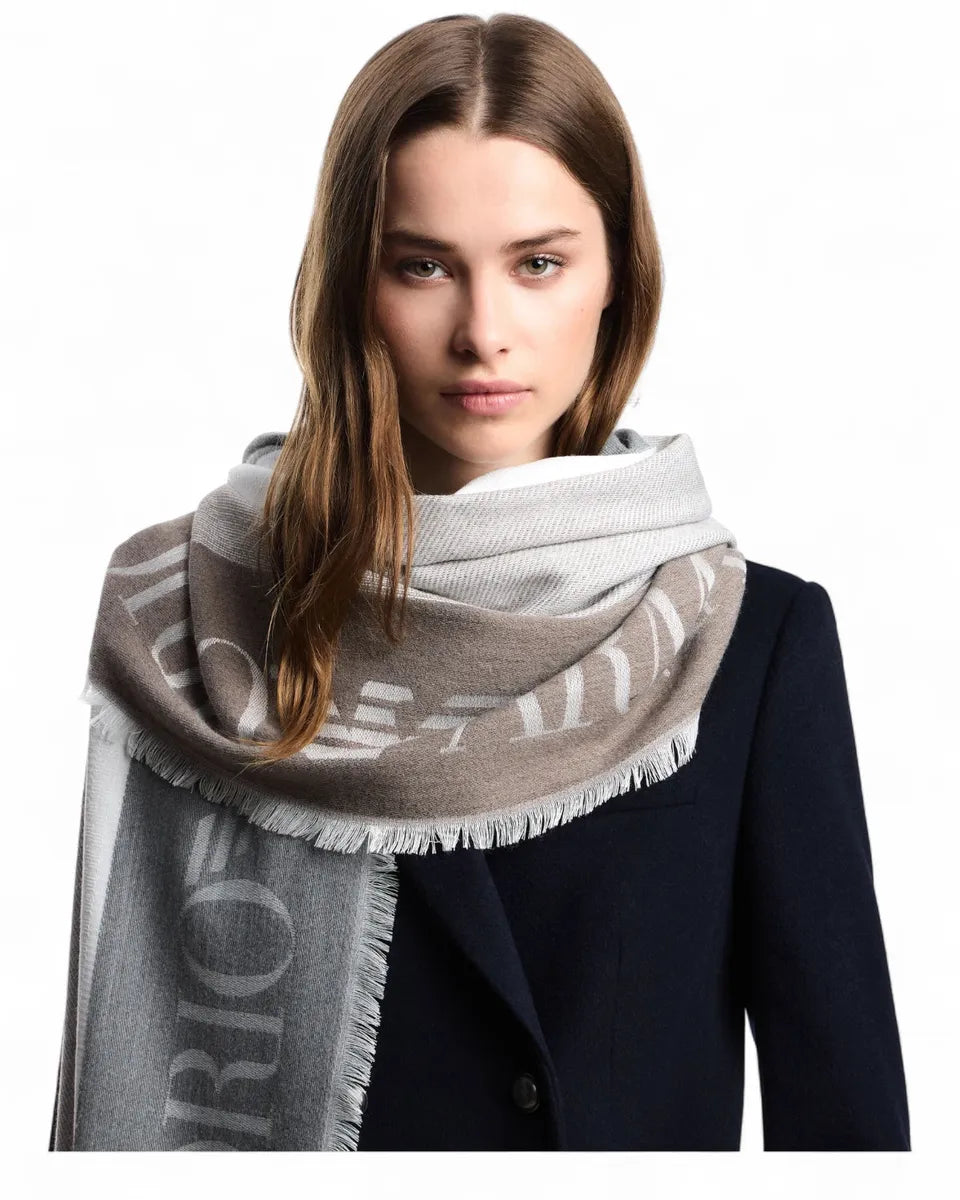 Stola Multicolor con Logo-Emporio Armani-Sciarpe & stole-Vittorio Citro Boutique