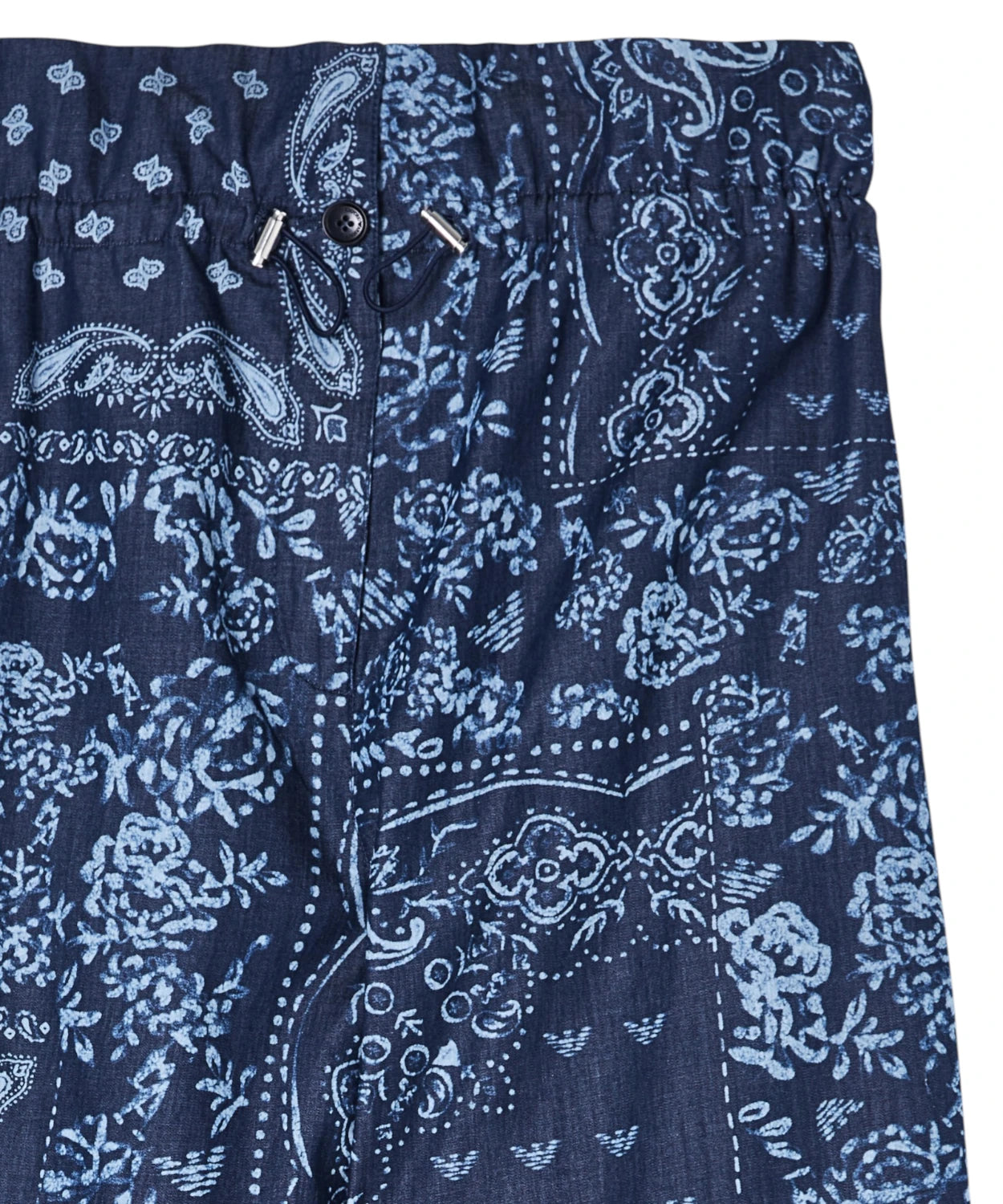 Pantaloni Chambray Donna con Stampa Bandana