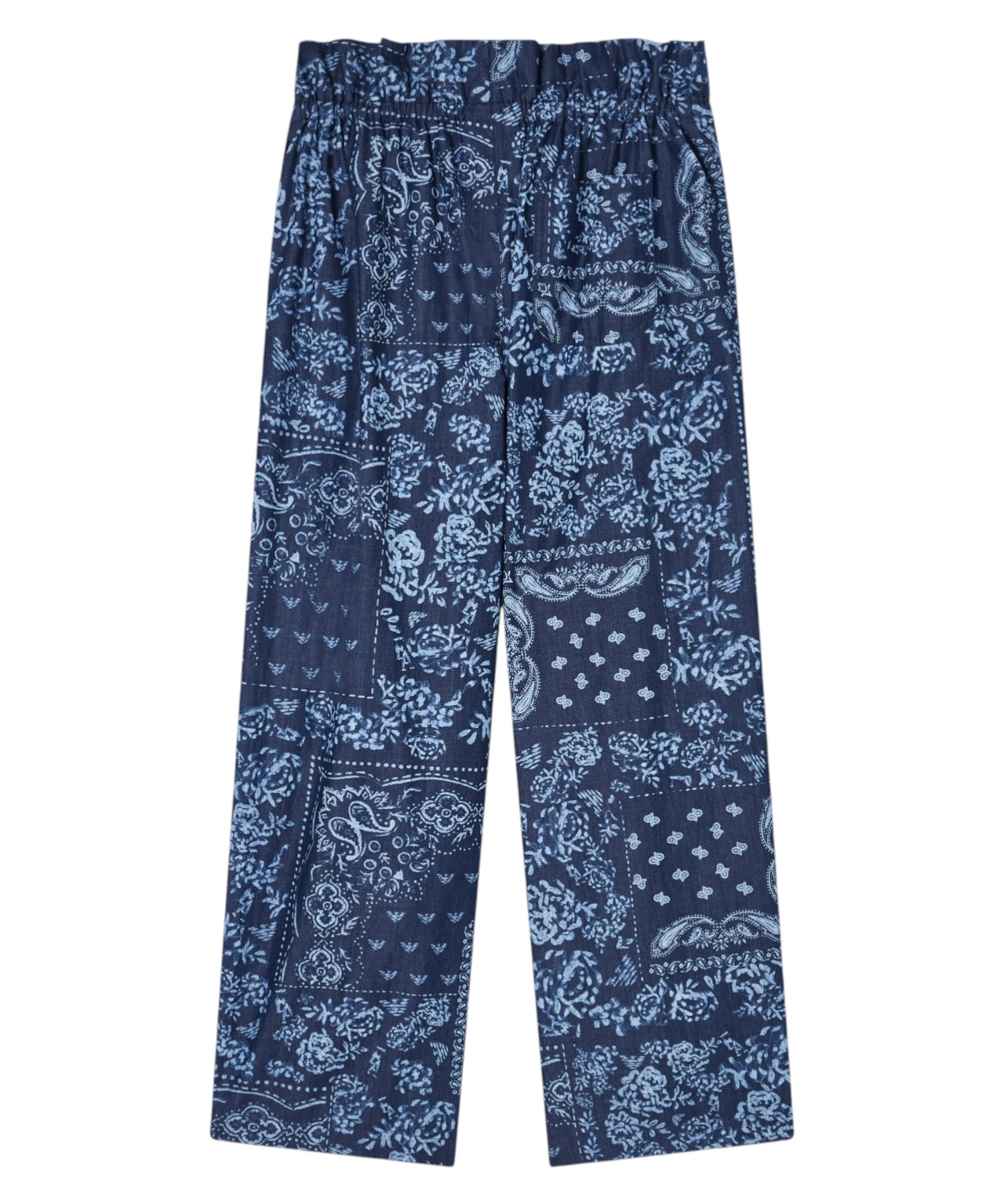 Pantaloni Chambray Donna con Stampa Bandana