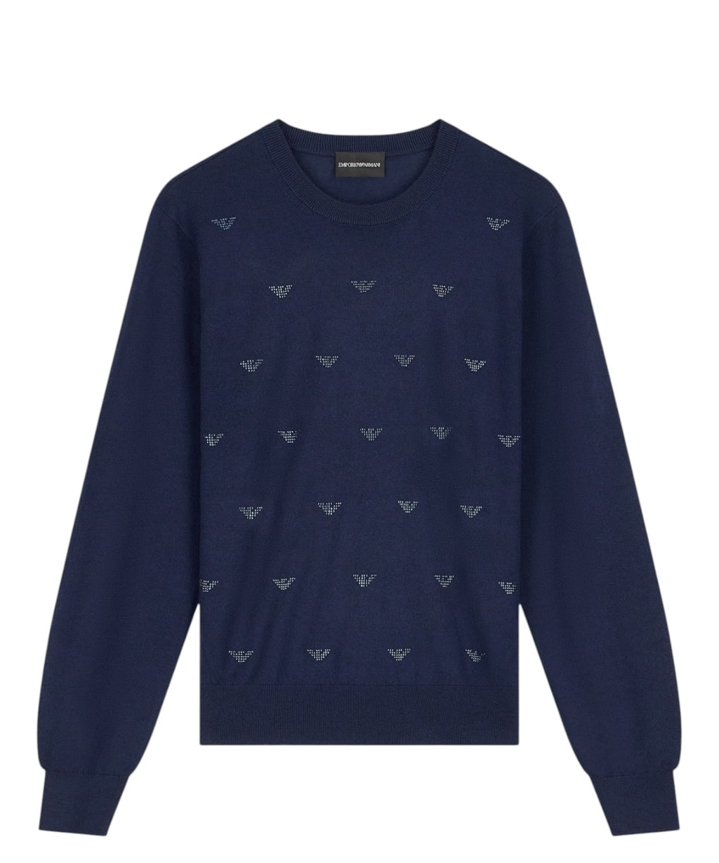 Pullover Donna in Lana Vergine con Strass
