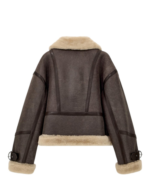Giubbotto Donna in Shearling e Pelle di Agnello