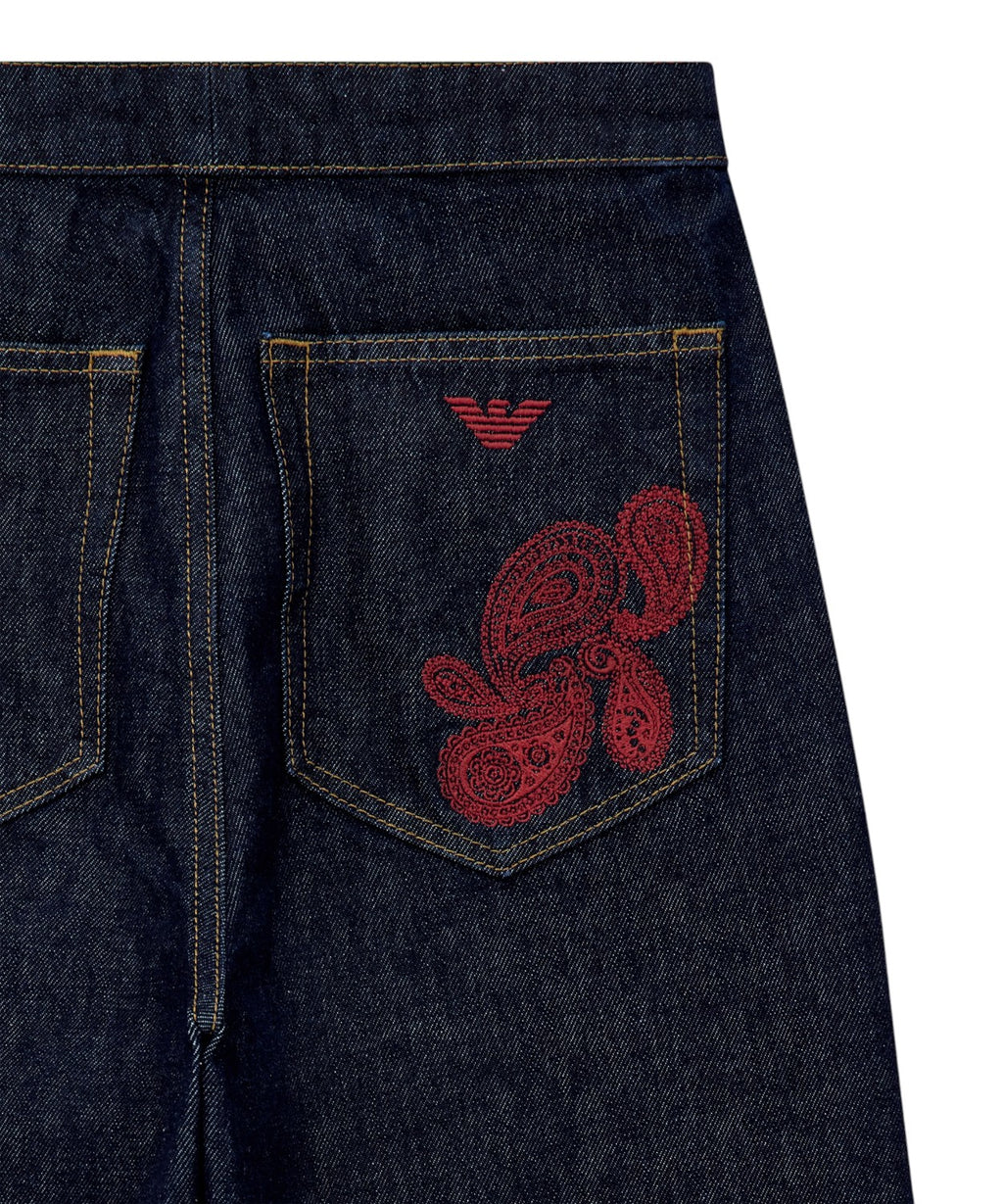 Jeans Emporio Armani Donna con Ricamo Paisley