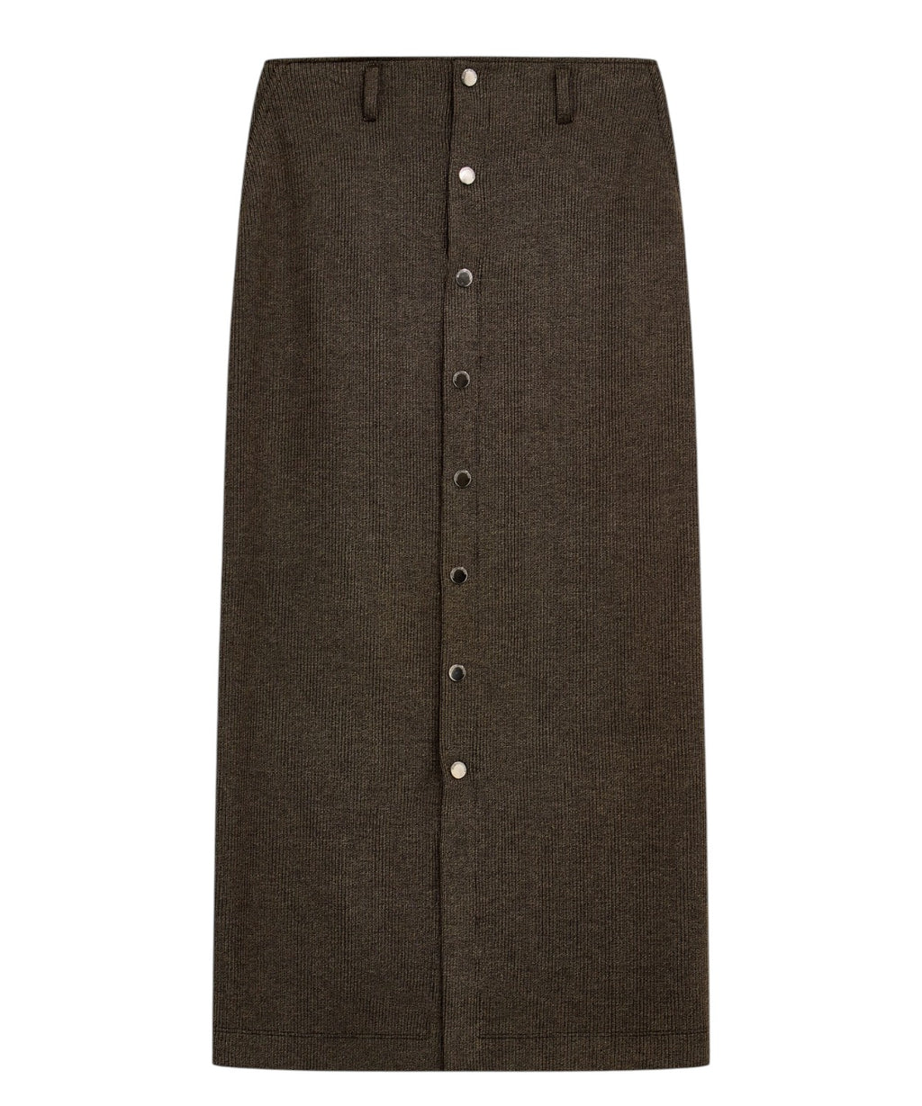 Gonna Emporio Armani Boteh Slim in Jersey con Bottoni