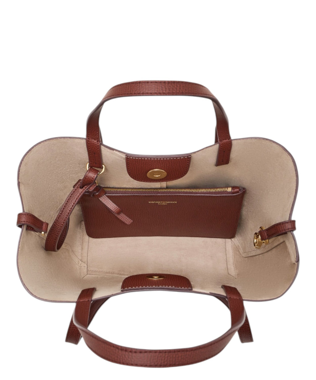 Borsa Emporio Armani 1981 Tote Bag in Pelle