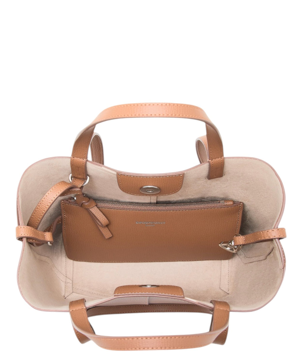 Borsa Emporio Armani 1981 Tote Bag in Pelle Elegante