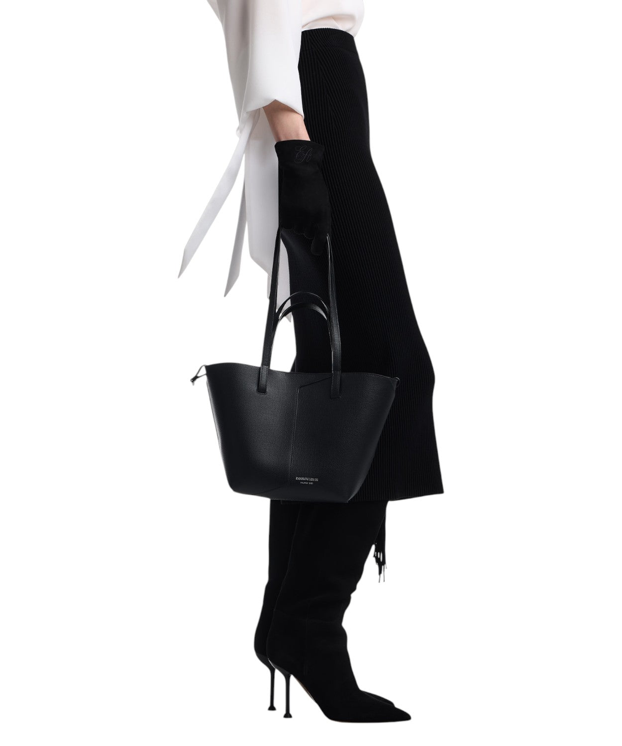 Borsa Emporio Armani 1981 Tote Bag in Pelle
