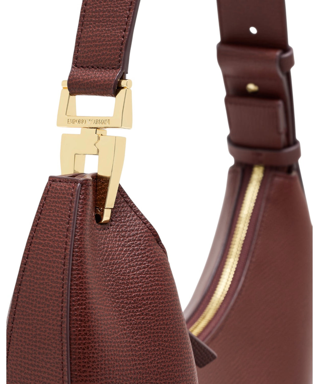 Borsa Emporio Armani 1981 hobo pelle mini granata
